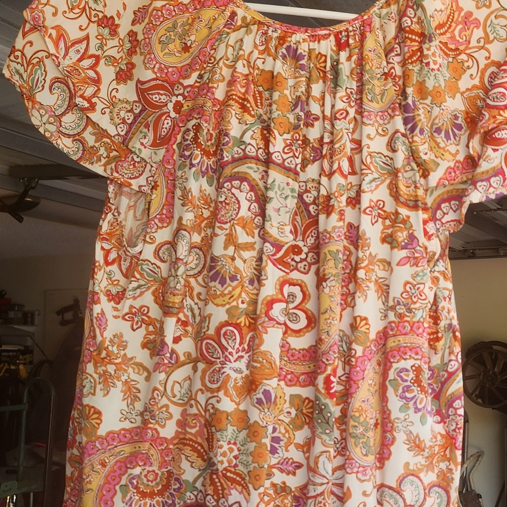 Nicole by Nicole Miller Multicolor Paisley Blouse